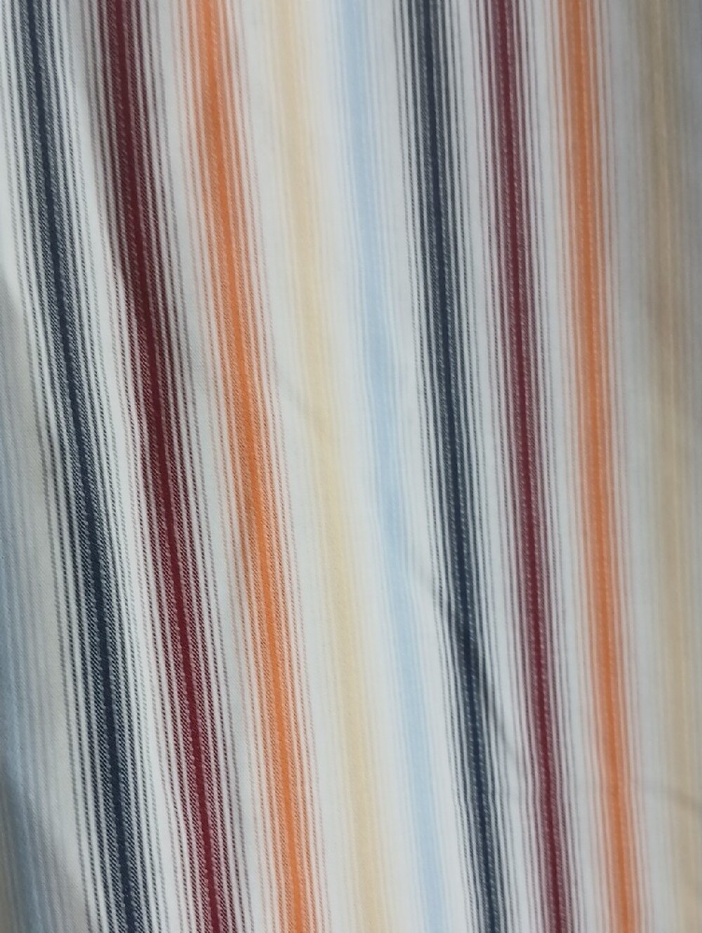 Thomas Dean Men’s medium Striped Button-Down Shirt — White, Blue, Orange - Picture 7 of 8